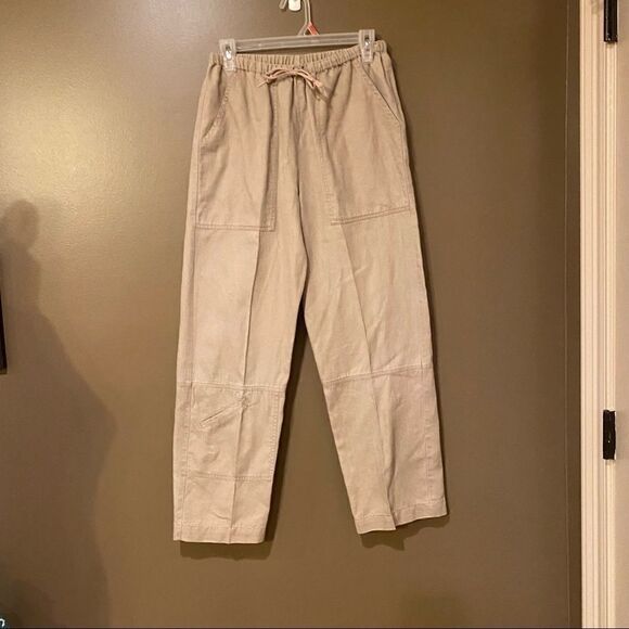 Chico’s Tan Linen Blend Pants Size 0 Drawstring - Picture 12 of 12